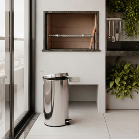 Lixeira com Pedal Brinox Decorline 30 Litros Aço Inoxidável