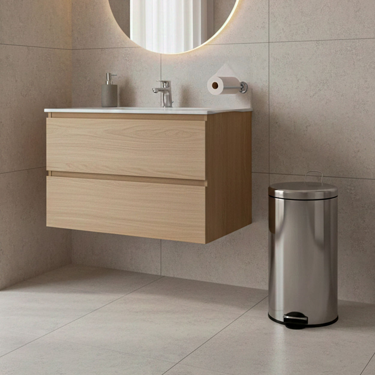 Lixeira com Pedal Brinox Decorline 30 Litros Aço Inoxidável