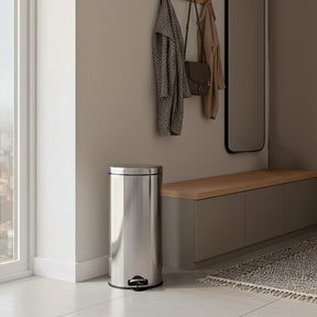 Lixeira com Pedal Brinox Decorline 30 Litros Aço Inoxidável