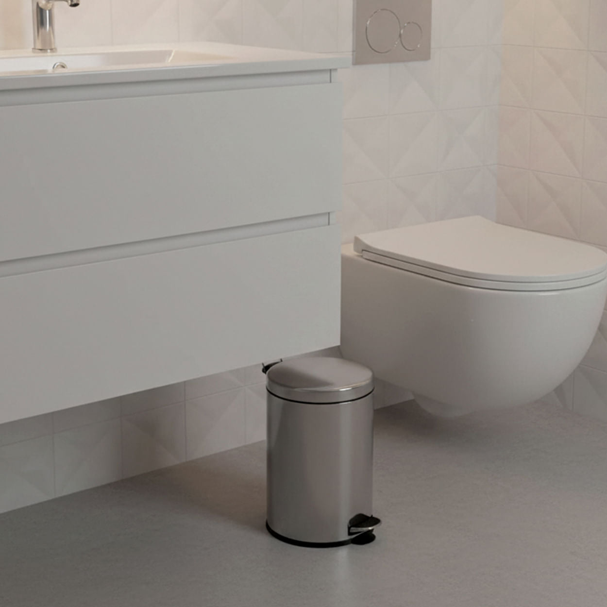 Lixeira com Pedal e Balde Brinox Decorline 5 Litros Ø20 x 30cm Aço Inoxidável