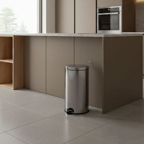 Lixeira com Pedal Brinox Decorline 30 Litros Aço Inoxidável