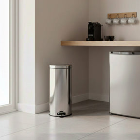 Lixeira com Pedal Brinox Decorline 30 Litros Aço Inoxidável