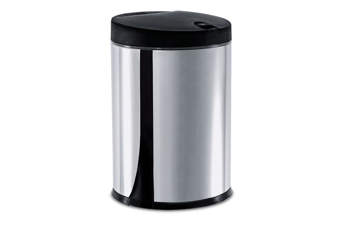 Lixeira com Tampa Press Brinox Linha Pia 4 Litros Ø 17 x 25 cm Aço Inoxidável