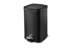 Lixeira com Pedal e Balde Brinox Frame 12 Litros Aço Carbono Preto