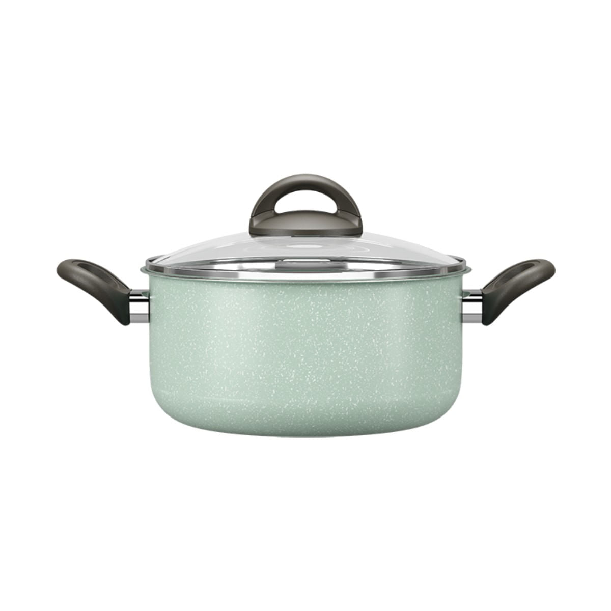 Jogo de Panelas Brinox Antiaderente Ceramic Life 7 Peças Suprema Verde