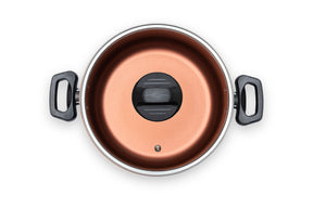 Caçarola com Tampa Brinox Topázio Antiaderente Pro-flon Ø22cm 3,45 Litros Cinza Range