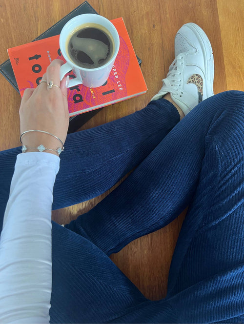 Calça Legging Veludo Azul