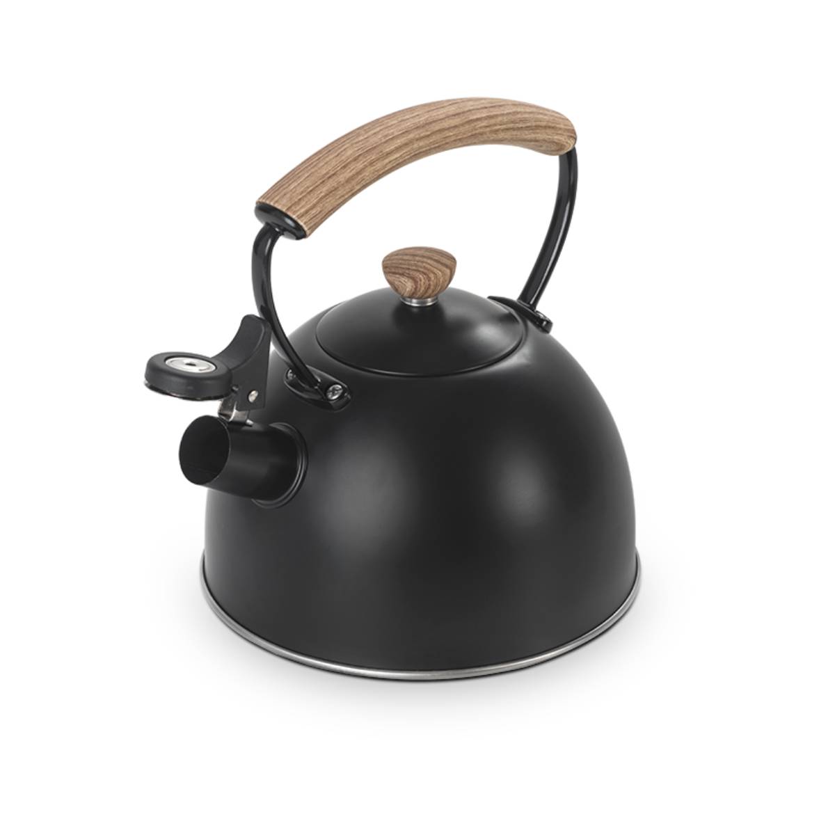 Chaleira com Indução e Apito Brinox Roma Vintage 1,3 Litros Preto