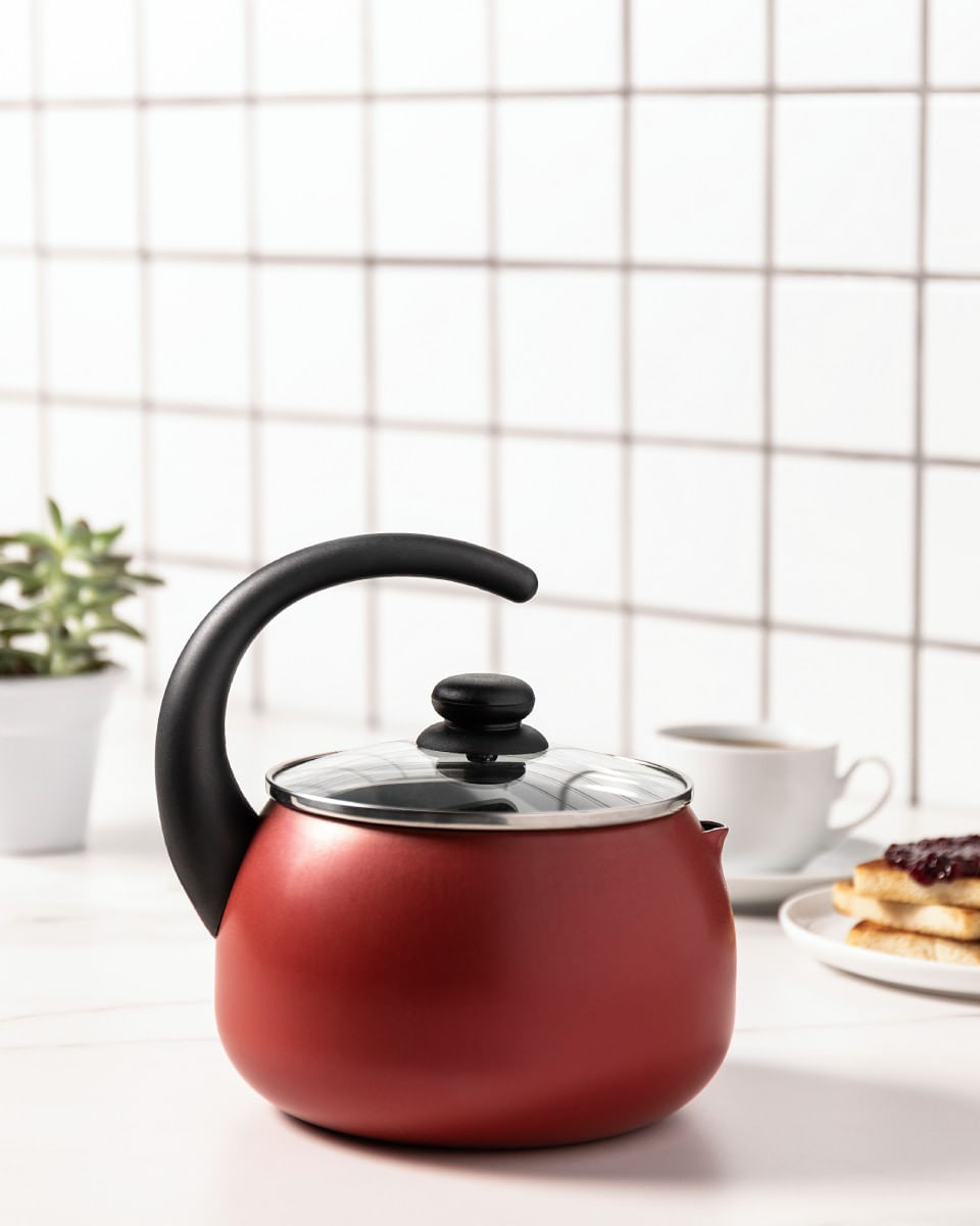 Chaleira Brinox com Tampa 2 Litros Cereja