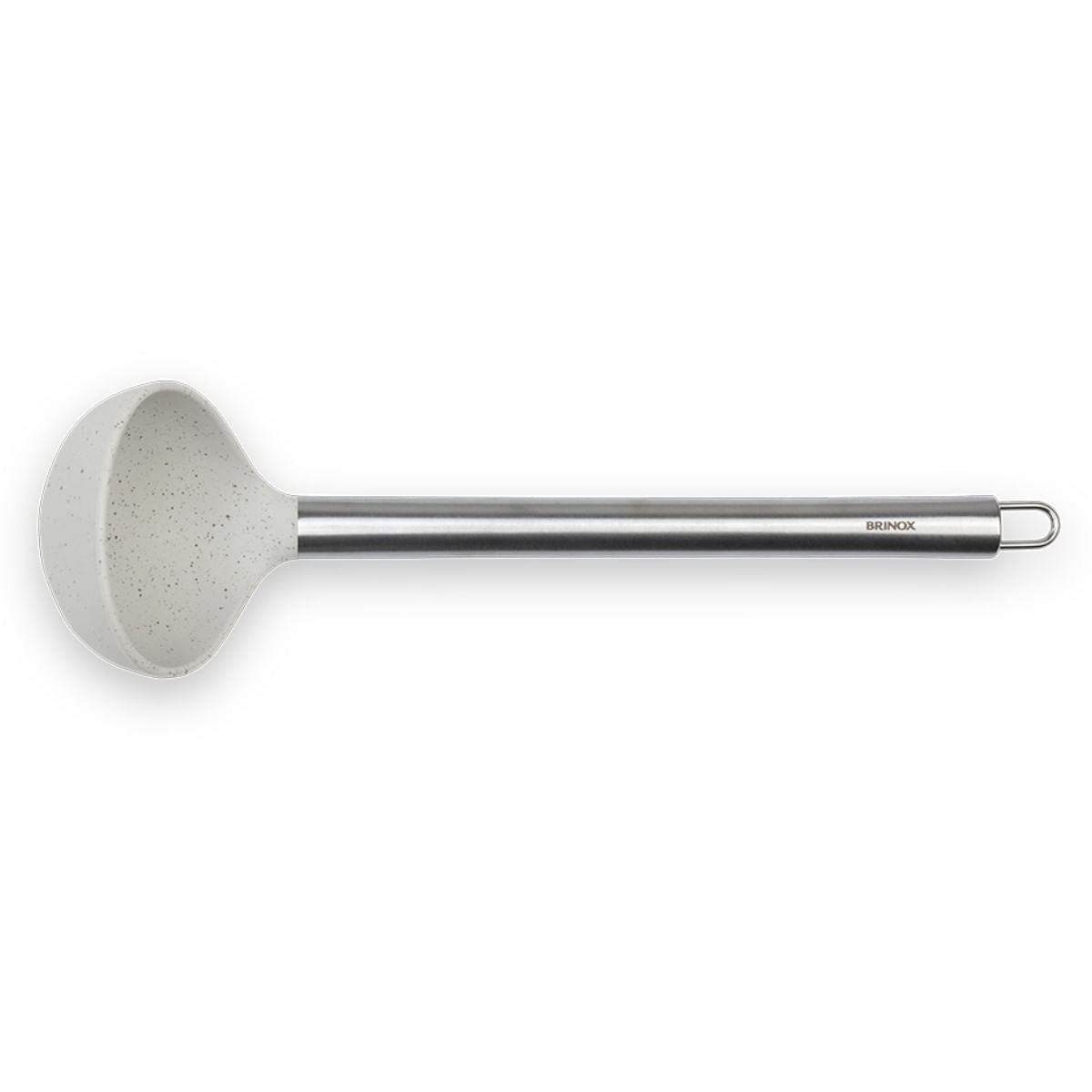 Concha Terrina de Silicone com Cabo em Aço Inox Brinox Duo 30,5cm Vanilla