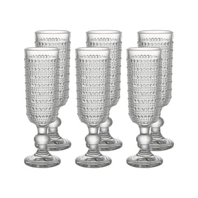 Jogo de 6 Taças para Espumante de Vidro 150ml Haus Concept Esfera