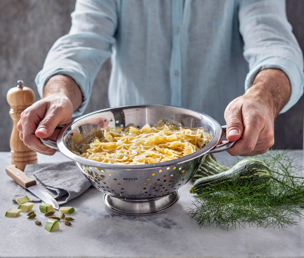 Escorredor de Massa Brinox Suprema 2 Litros Ø 24 cm Aço Inox