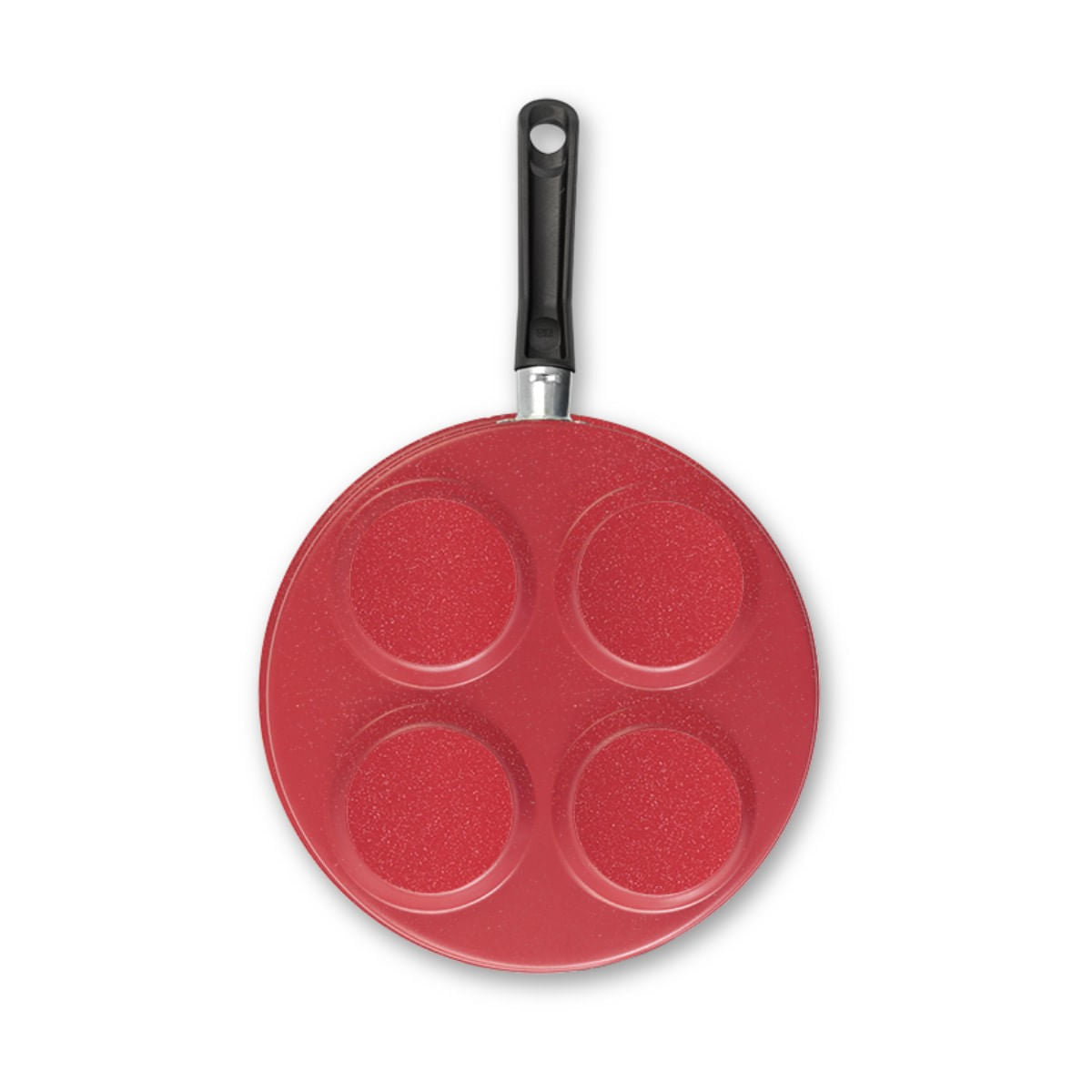 Frigideira 4 Ovos Brinox Garlic Antiaderente Pro-Flon Ø26 cm 1,3 Litros Vermelha