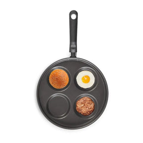 Frigideira 4 Ovos Brinox Garlic Antiaderente Pro-Flon Ø26 cm 1,3 Litros Vermelha