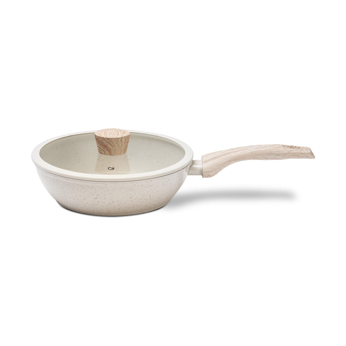 Frigideira Alta de Indução com Tampa Brinox Sirius Antiaderente Ceramic Life Ø24cm 2,3 Litros Vanilla