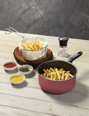 Fritadeira Brinox Chilli Antiaderente Pro-´flon Ø20cm 3 Litros Cereja