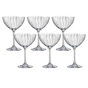 Jogo 6 Taças para Espumante Vintage em Cristal Bohemia 340ml Haus Concept Dream