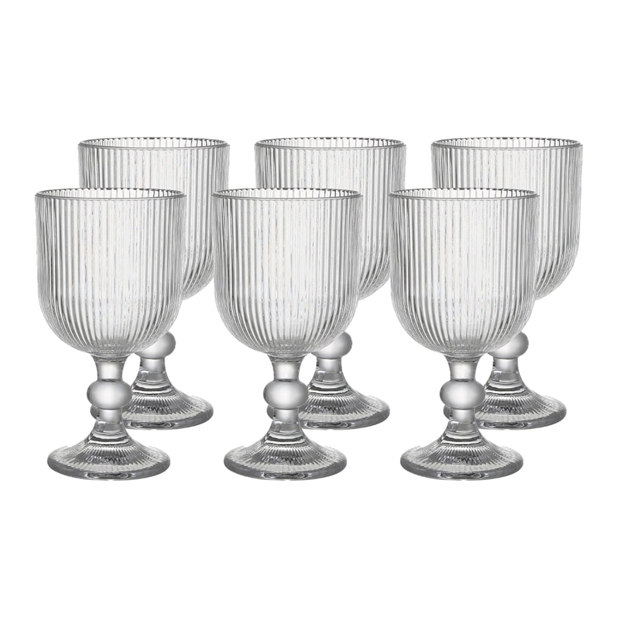 Jogo de 6 Taças de Vidro 360ml Haus Concept Reluz