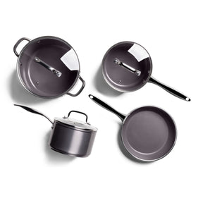 Jogo de Panelas Brinox Antiaderente Ceramic Life 4 Peças Unique com Indução Cinza