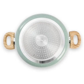 Jogo de Panelas Brinox Antiaderente Ceramic Life 5 Peças Botanika com Indução Verde