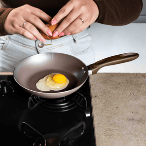 Jogo de Panelas Brinox Antiaderente Ceramic Life 10 Peças Nevada Champanhe