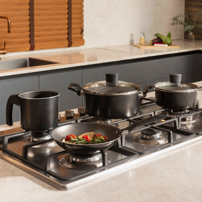 Jogo de Panelas Brinox Ebony Antiaderente Pró-flon 4 Peças