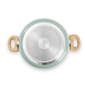 Jogo de Panelas Brinox Antiaderente Ceramic Life 6 Peças Botanika com Indução Verde