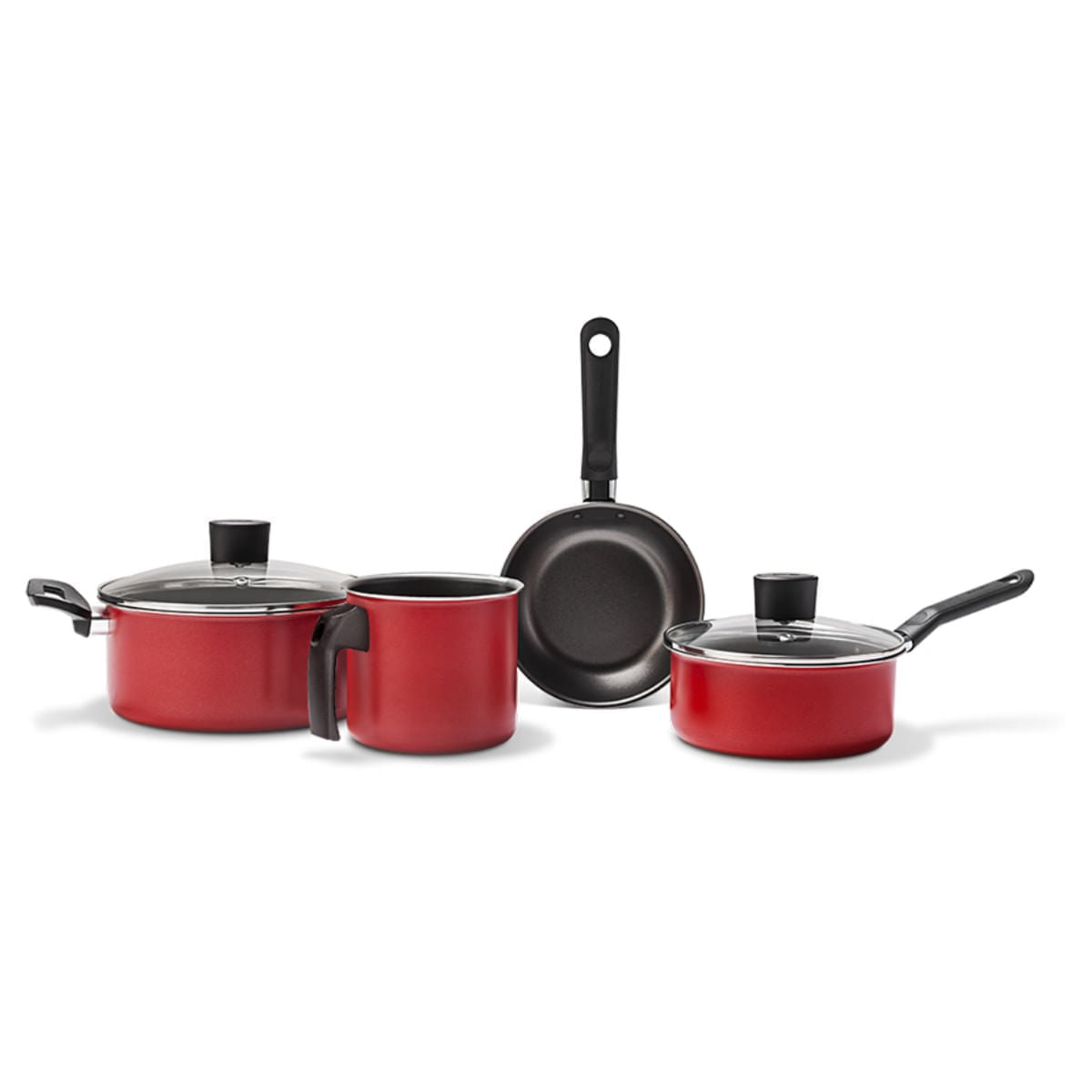 Jogo de Panelas Brinox Antiaderente Pro-Flon 4 Peças Garlic Vermelho