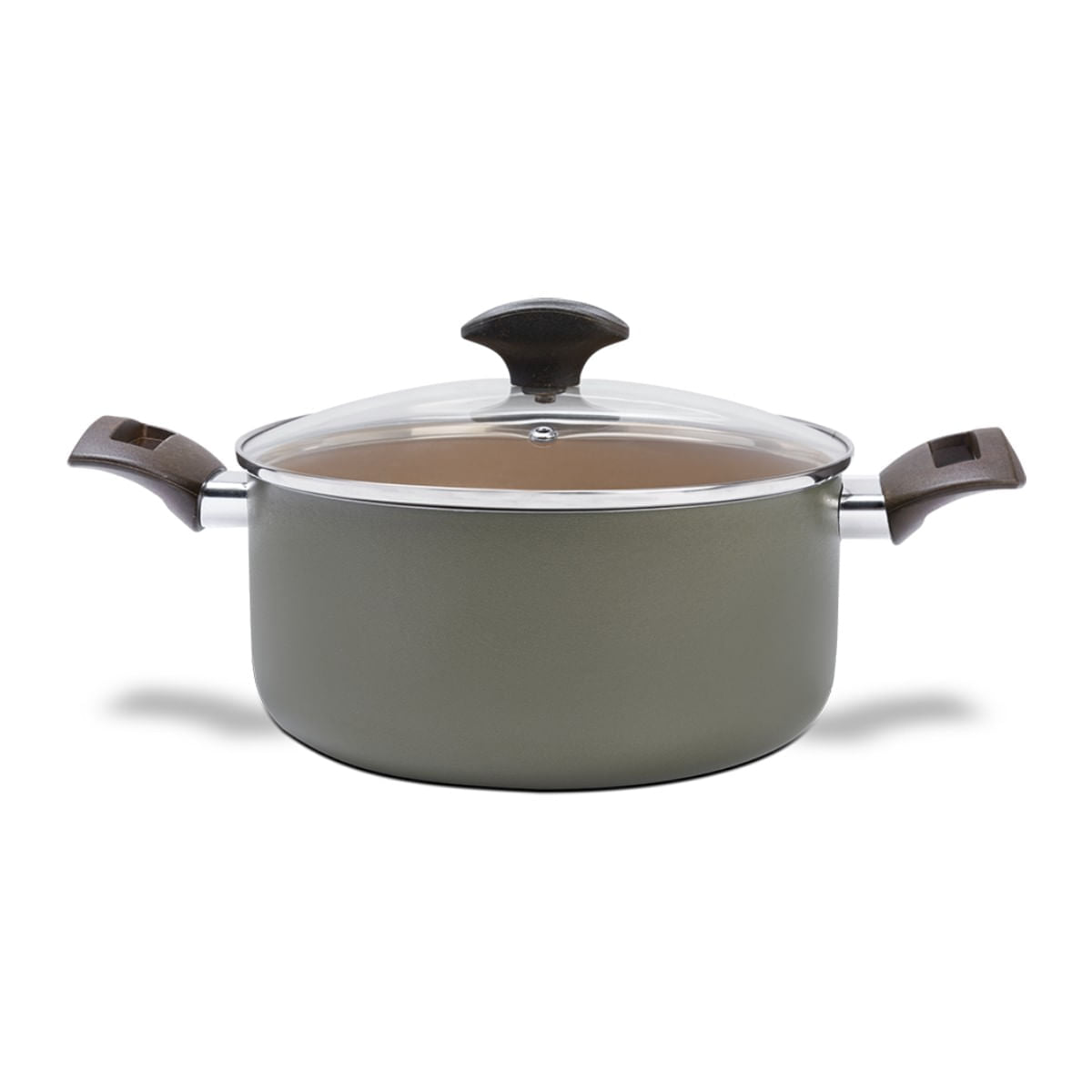 Jogo de Panelas Brinox Antiaderente Pro-Flon 5 Peças Green Verde