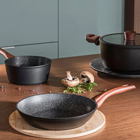 Jogo de Panelas Brinox Antiaderente Ceramic Life 4 Peças Sirius com Indução Preto