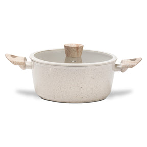 Jogo de Panelas Brinox Antiaderente Ceramic Life 4 Peças Sirius com Indução Vanilla