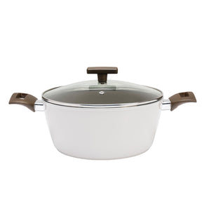 Jogo de Panelas Brinox Antiaderente Ceramic Life 5 Peças Organika com Indução Nata