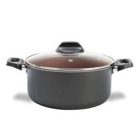 Jogo de Panelas Brinox Topázio Antiaderente Pro-Flon 7 Peças Cinza Range