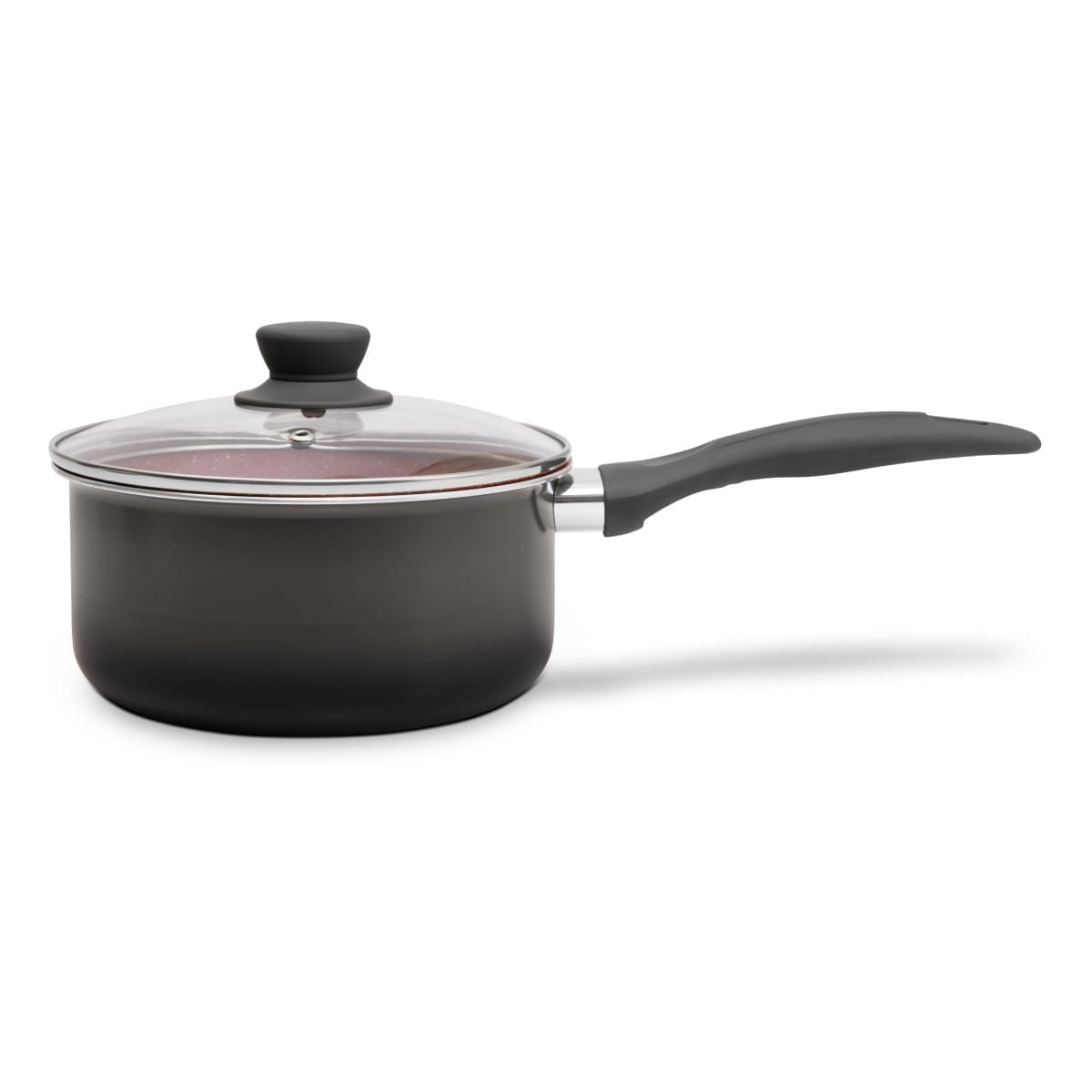 Jogo de Panelas Brinox Antiaderente Ceramic Life 6 Peças Easy Carbono-Vermelho