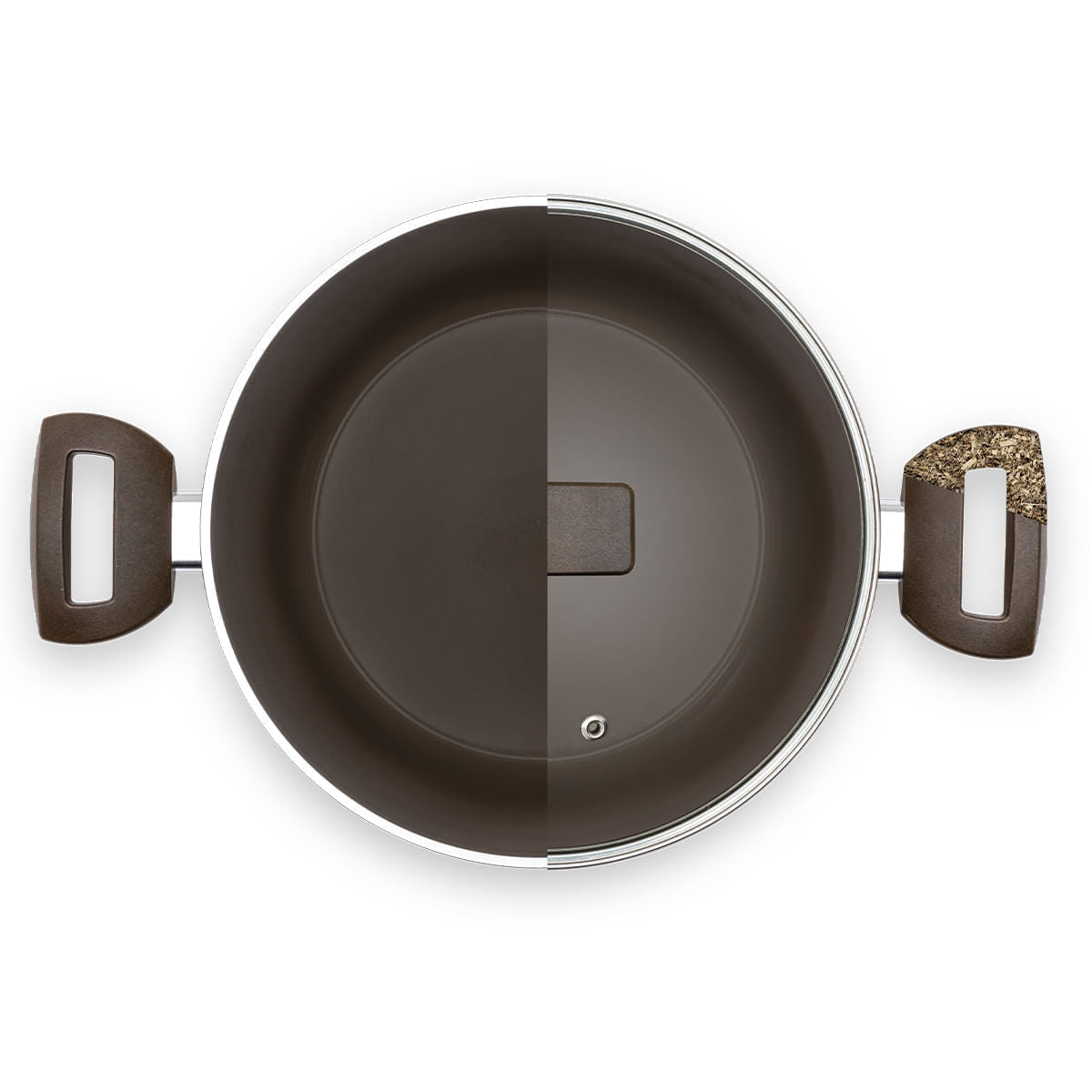 Jogo de Panelas Brinox Antiaderente Ceramic Life 5 Peças Organika com Indução Nata