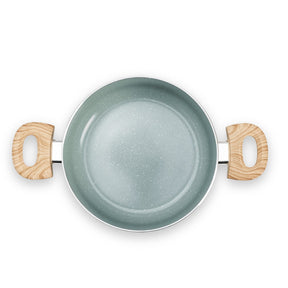 Jogo de Panelas Brinox Antiaderente Ceramic Life 6 Peças Botanika com Indução Verde