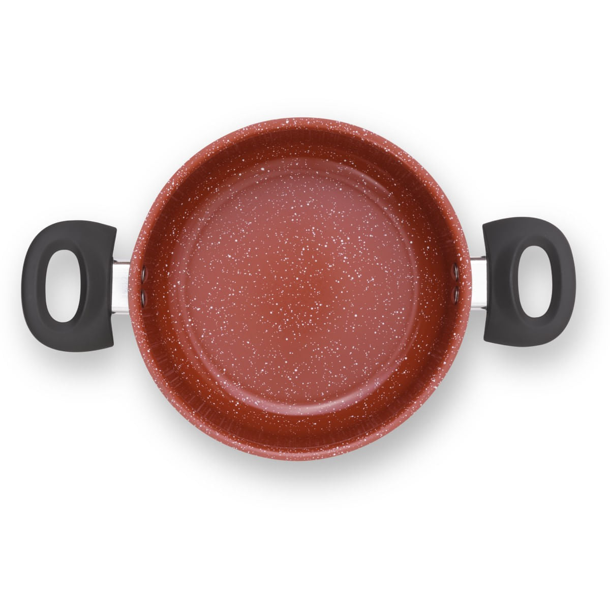 Jogo de Panelas Brinox Antiaderente Ceramic Life 6 Peças Easy Carbono-Vermelho