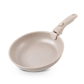 Jogo de Panelas Empilhável Brinox Fit 10 Peças Antiaderente Ceramic Life, Cabo Removível e Fundo de Indução - Areia