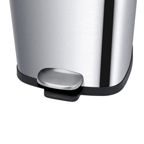 Lixeira com Pedal e Balde Brinox Frame 20 Litros Aço Inox Escovado