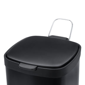 Lixeira com Pedal e Balde Brinox Frame 12 Litros Aço Carbono Preto