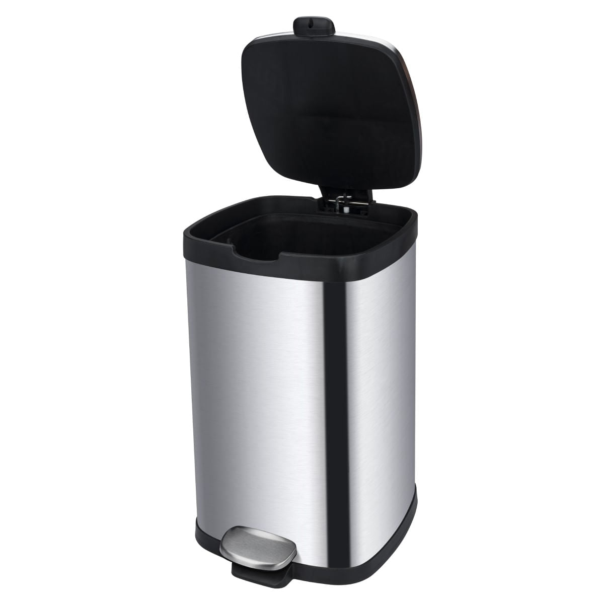 Lixeira com Pedal e Balde Brinox Frame 20 Litros Aço Inox Escovado