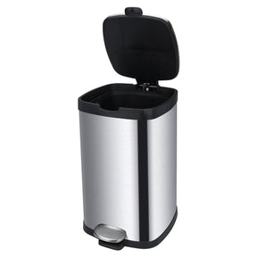 Lixeira com Pedal e Balde Brinox Frame 20 Litros Aço Inox Escovado