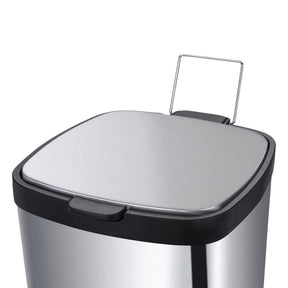 Lixeira com Pedal e Balde Brinox Frame 20 Litros Aço Inox Escovado