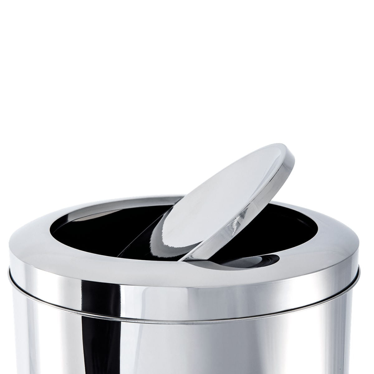 Lixeira com Tampa Basculante Brinox Decorline 64 Litros 35 x 70cm Aço Inoxidável