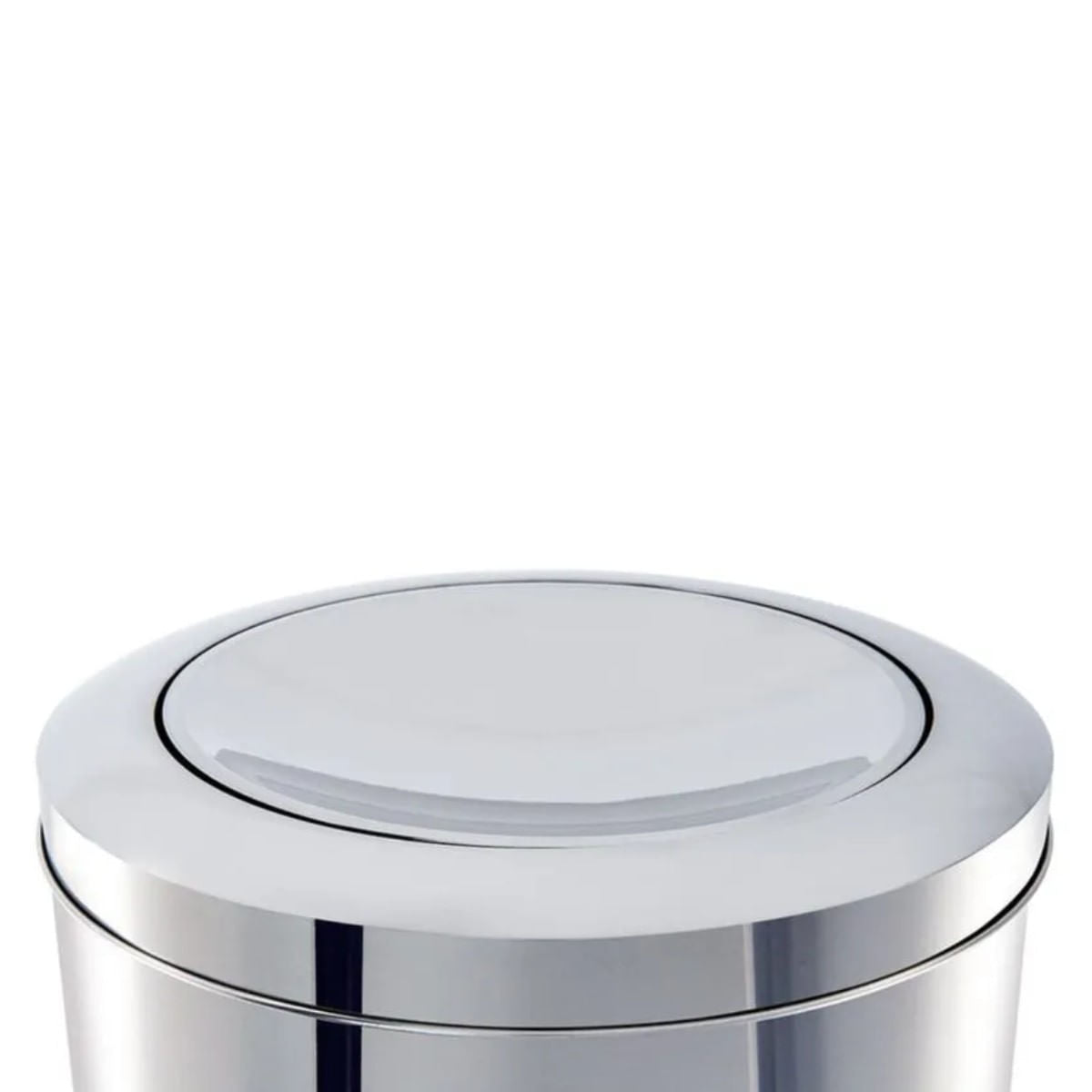 Lixeira com Tampa Basculante Brinox Decorline 3,2 Litros Ø 15,5cm Aço Inox