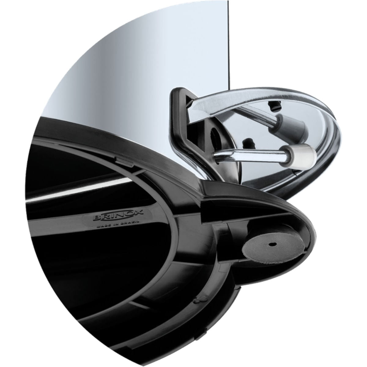 Lixeira com Pedal e Balde Brinox Decorline 3 Litros Ø17 x 27cm Aço Inoxidável