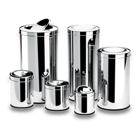 Lixeira com Tampa Basculante Brinox Decorline 3,2 Litros Ø 15,5cm Aço Inox