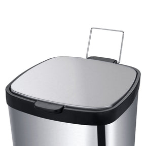 Lixeira com Pedal e Balde Brinox Frame 12 Litros Aço Inox Escovado