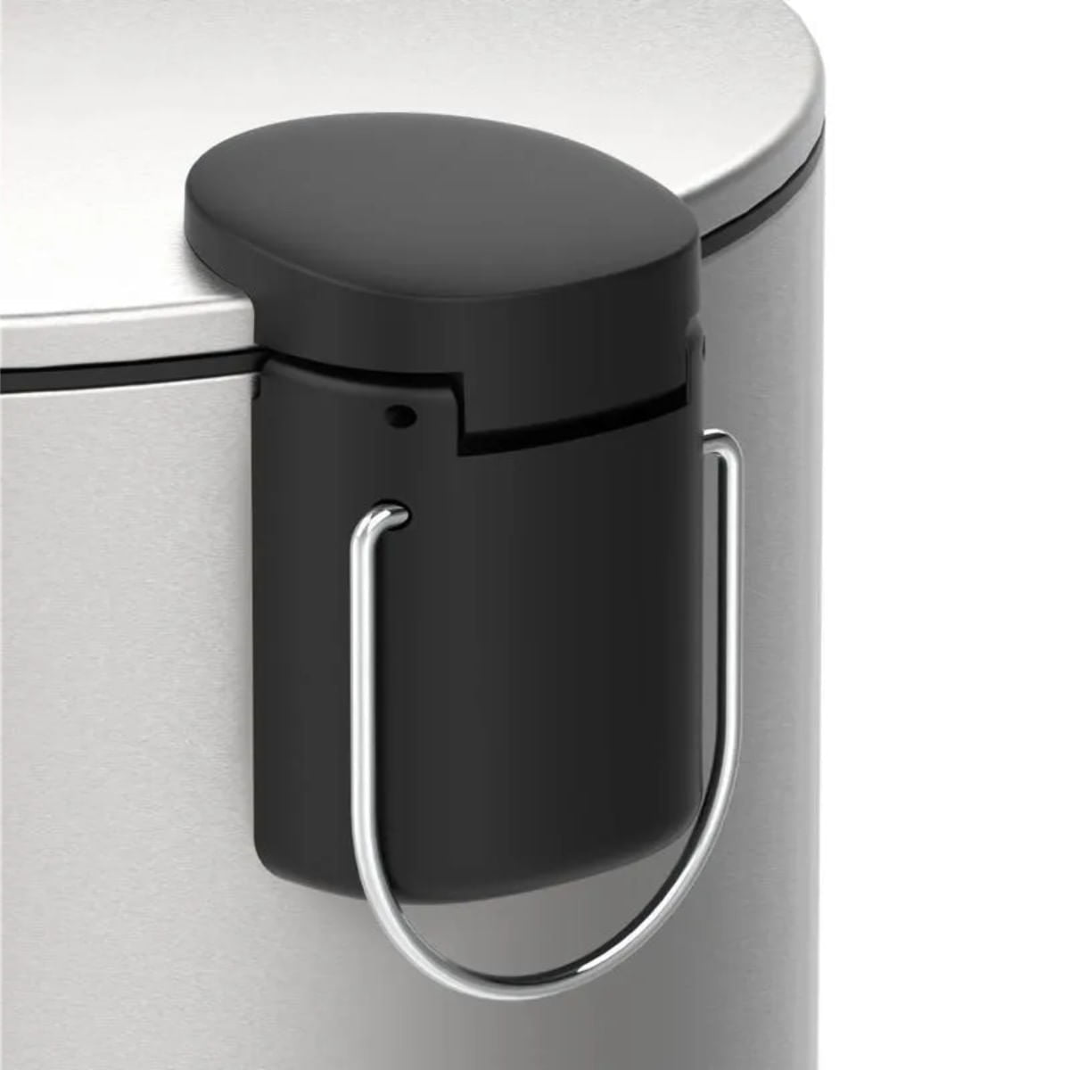 Lixeira com Pedal e Balde Brinox Spin 12 Litros Aço Inox Escovado