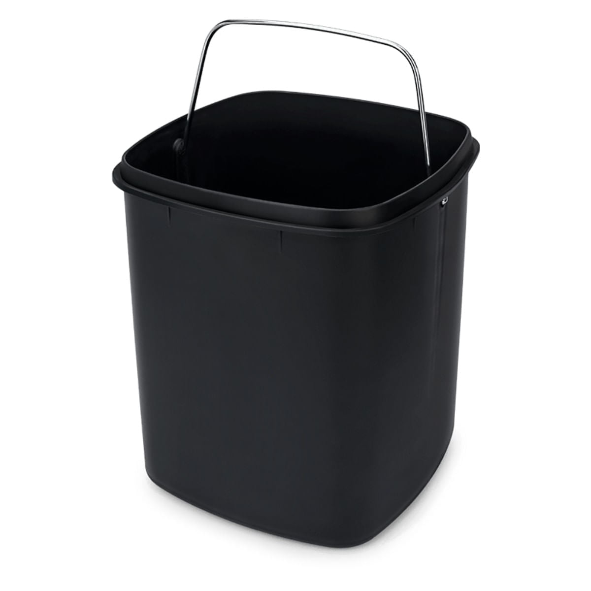 Lixeira Pedal e Balde Brinox Frame 6 Litros Aço Escovado Preto